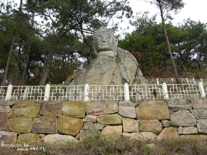 영광 설매리 석조불두상