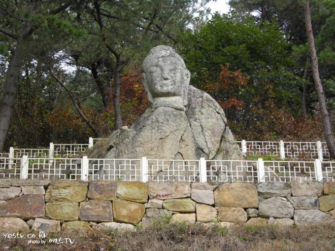 영광 설매리 석조불두상