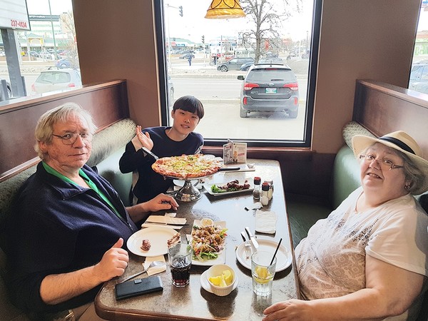 캐나다 위니펙에서 홈스테이 가족과 차PD.