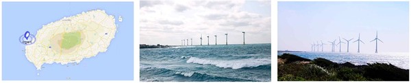 탐라해상풍력발전 위치 및 전경(자료: 탐라해상풍력(주) 홈페이지)